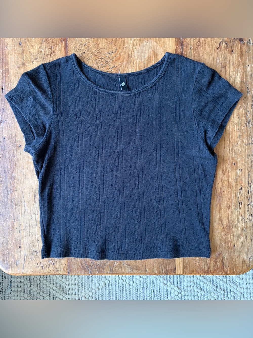 Cou Cou Intimates cropped pointelle t-shirt